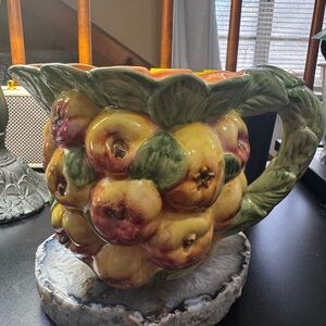 Fruit-Themed Ceramic Pitcher